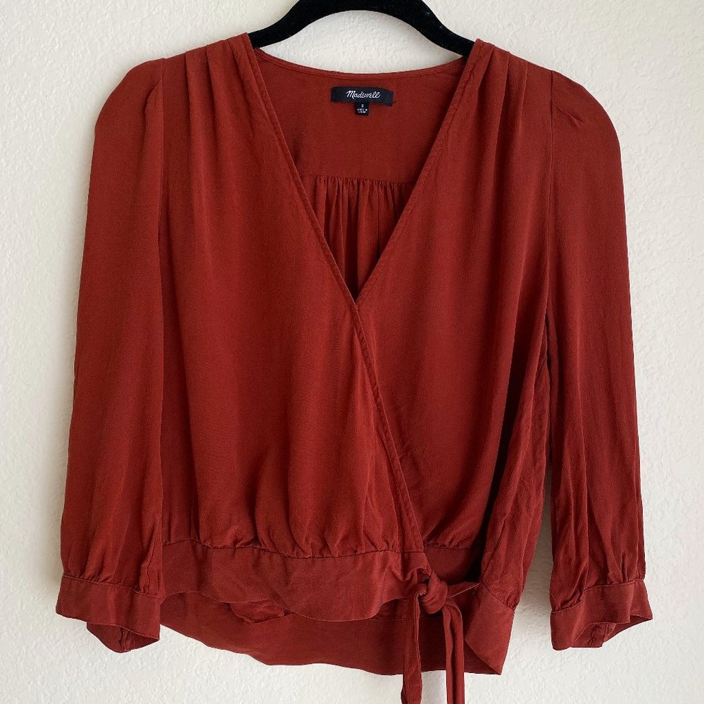 Madewell Silk Wrap Top